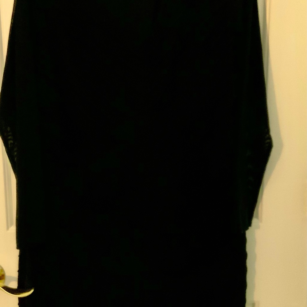 Black tucked sheath cocktail dress hard to photograph